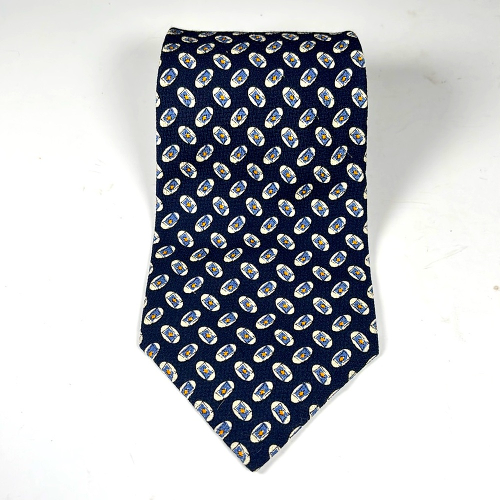 Polo Ralph Lauren Navy Patterned Silk Tie